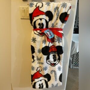 Brand New! Mickey and Minnie Christmas blanket